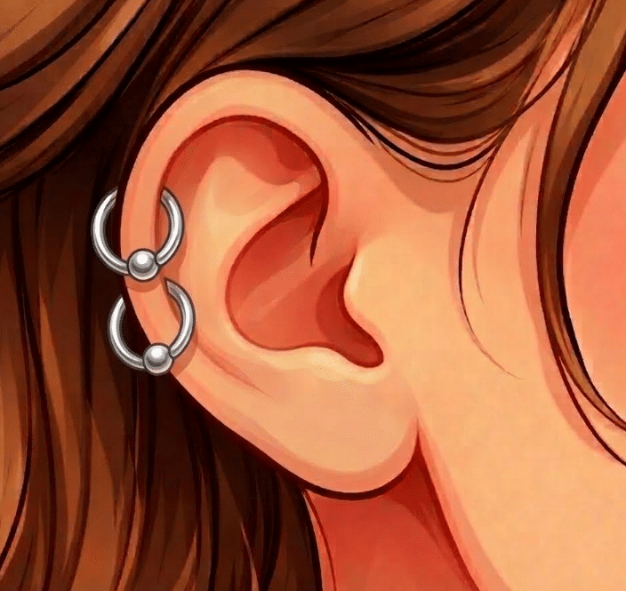 עגיל הליקס כפול (Double Helix)