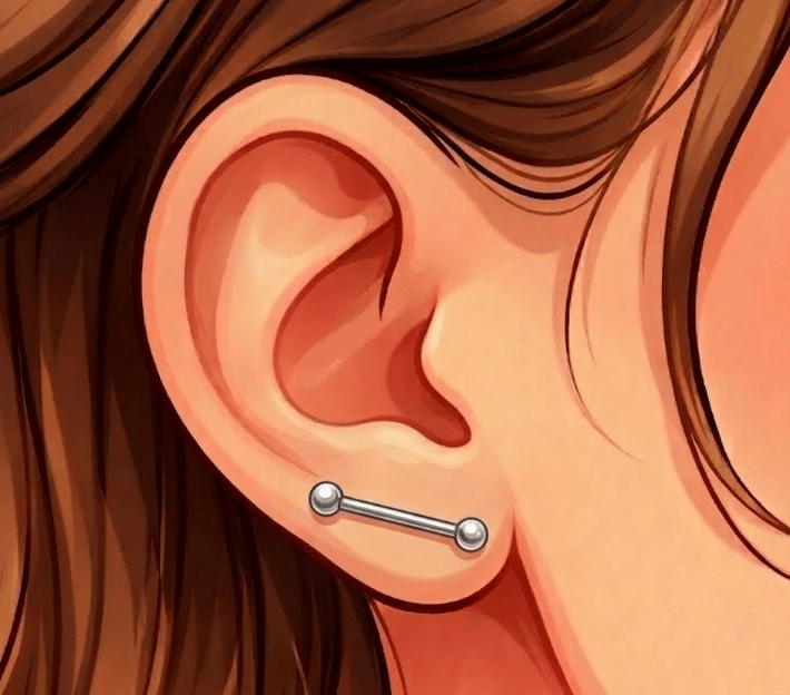 עגיל תנוך רוחבי (Transverse Lobe)