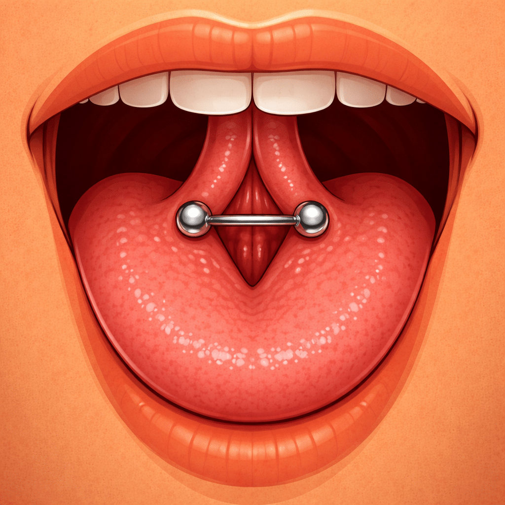 עגיל פרנולום לשון (Tongue Web)
